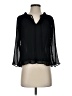 Ann Taylor LOFT 100% Polyester Black 3/4 Sleeve Blouse Size XXS (petite) - photo 1