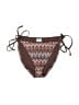 Shade & Shore 100% Polyester Chevron-herringbone Brown Swimsuit Bottoms Size S - photo 1