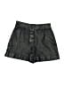 RtA Denim 100% Leather Metallic Black Shorts Size XXS - photo 1