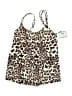 Swim Solutions Animal Print Ivory Swimsuit Top Size 8 - photo 1