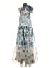BHLDN 100% Polyester Floral Blue Cocktail Dress Size M - photo 1