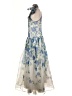 BHLDN 100% Polyester Floral Blue Cocktail Dress Size M - photo 5