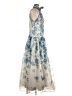 BHLDN 100% Polyester Floral Blue Cocktail Dress Size M - photo 4