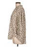 Lush 100% Polyester Animal Print Tan 3/4 Sleeve Blouse Size L - photo 5