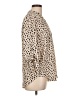 Lush 100% Polyester Animal Print Tan 3/4 Sleeve Blouse Size L - photo 4