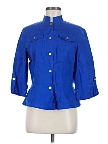 Jones New York Signature 3/4 Sleeve Button-Down Shirt (view 1)