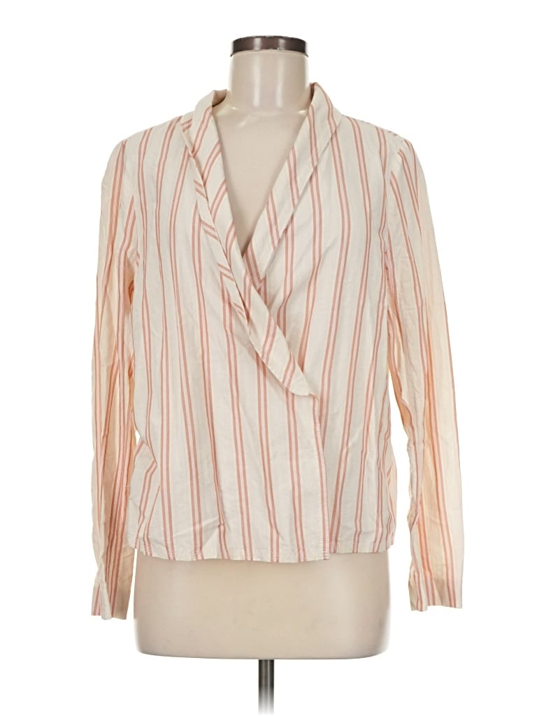 Pre-owned Jcrew Long Sleeve Blouse In Ivory