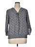 DressBarn 100% Polyester Blue 3/4 Sleeve Blouse Size XL - photo 1