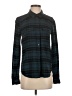 Paige Plaid Teal Long Sleeve Button-Down Shirt Size XS - photo 1