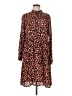Pieces Animal Print Brown Casual Dress Size M - photo 1