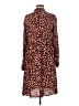 Pieces Animal Print Brown Casual Dress Size M - photo 2