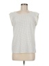 Merona 100% Polyester Polka Dots Ivory Sleeveless T-Shirt Size M - photo 1