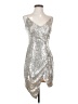 AaKaa Metallic Silver Cocktail Dress Size S - photo 1