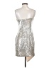 AaKaa Metallic Silver Cocktail Dress Size S - photo 2