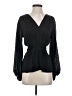 Max Studio 100% Polyester Black Long Sleeve Blouse Size S - photo 1