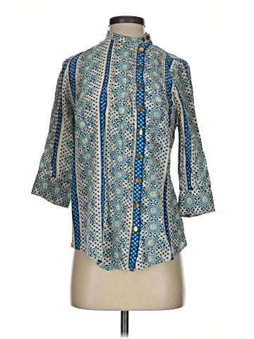 Lauren Moffatt 3/4 Sleeve Silk Top (view 1)