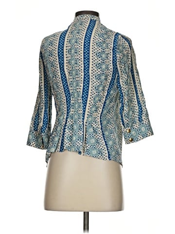 Lauren Moffatt 3/4 Sleeve Silk Top (view 2)