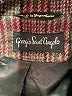 Giorgio Sant'Angelo 100% Wool Plaid Burgundy Wool Blazer Size 12 - photo 6
