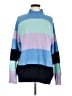 Jason Maxwell Color Block Blue Turtleneck Sweater Size L - photo 1