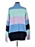 Jason Maxwell Color Block Blue Turtleneck Sweater Size L - photo 2