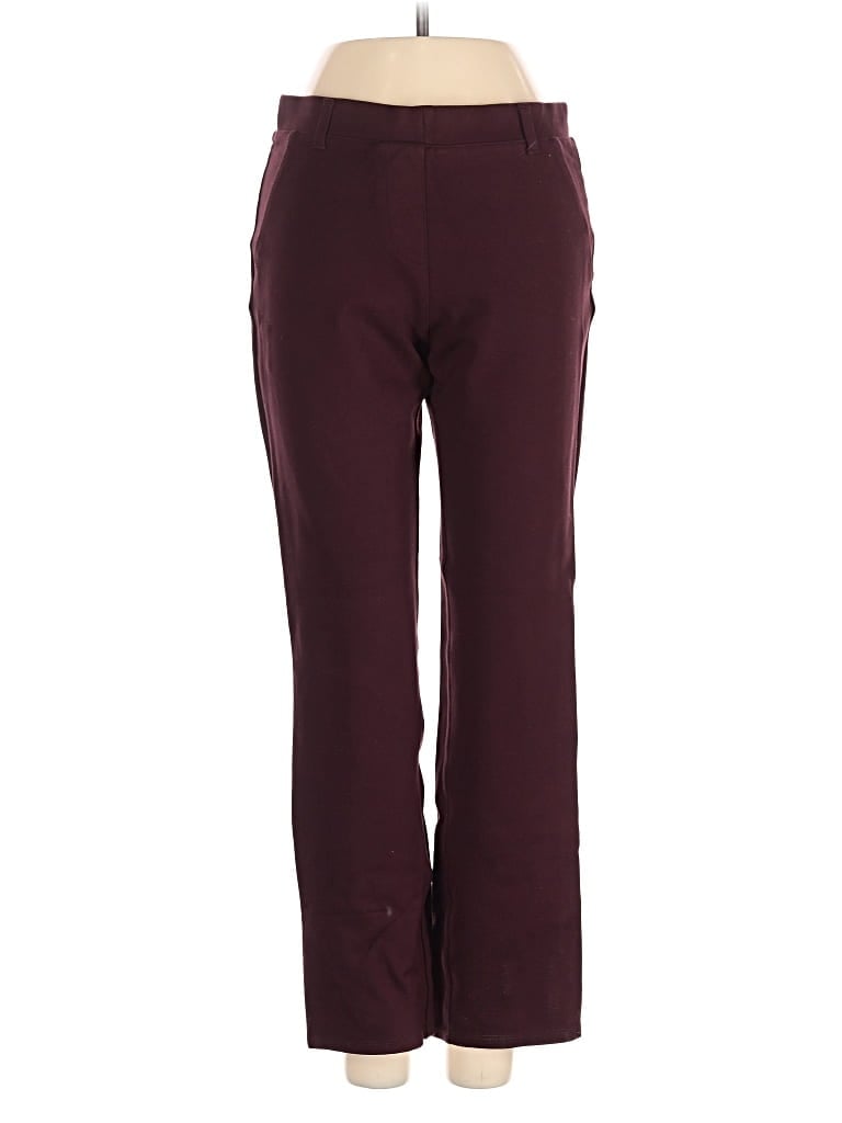 Pre-owned Quince Casual Pants In Burgundy