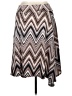 Seven7 Chevron-herringbone Brown Silver Casual Skirt Size 1X - photo 2
