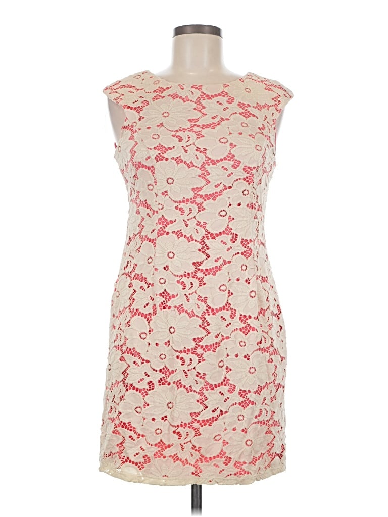 Pre-owned Signature By Robbie Bee Cocktail Dress In Ivory