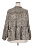 Unbranded 100% Polyester Animal Print Brown Long Sleeve Blouse Size 2X - photo 1