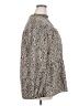 Unbranded 100% Polyester Animal Print Brown Long Sleeve Blouse Size 2X - photo 4