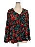 Torrid 100% Polyester Teal Long Sleeve Blouse Size 2X Plus (2) - photo 1
