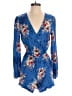 Willow & Clay 100% Viscose Floral Blue Romper Size S - photo 1