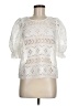 Left Coast by Dolan 100% Polyester White Short Sleeve Blouse Size M - photo 1