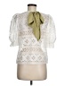 Left Coast by Dolan 100% Polyester White Short Sleeve Blouse Size M - photo 2