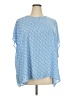 Halogen 100% Polyester Blue 3/4 Sleeve Blouse Size 3X - photo 1