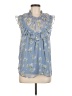 Ranna Gill 100% Polyester Blue Sleeveless Blouse Size M - photo 1