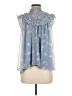 Ranna Gill 100% Polyester Blue Sleeveless Blouse Size M - photo 2