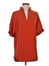 Calvin Klein Orange Short Sleeve Blouse Size P (petite) - photo 1