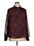 Zesica 100% Polyester Animal Print Burgundy Long Sleeve Blouse Size XL - photo 1