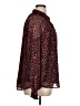 Zesica 100% Polyester Animal Print Burgundy Long Sleeve Blouse Size XL - photo 4