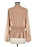 Esley 100% Polyester Tan Long Sleeve Blouse Size M - photo 2