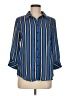 Fashion Nova 100% Polyester Stripes Blue 3/4 Sleeve Blouse Size M - photo 1