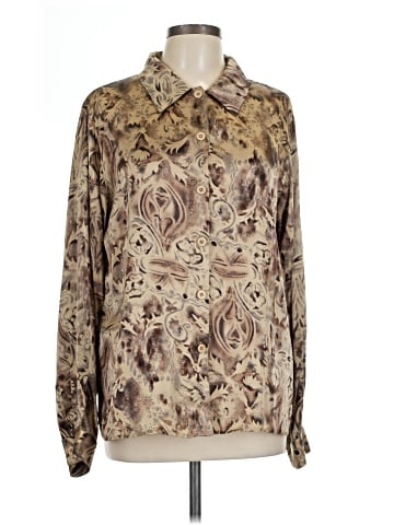Carole Little Long Sleeve Silk Top (view 1)