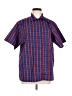 Nordstrom Checkered-gingham Red Short Sleeve Button-Down Shirt Size L - photo 1