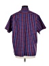 Nordstrom Checkered-gingham Red Short Sleeve Button-Down Shirt Size L - photo 2
