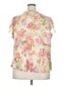 Jaclyn Smith 100% Polyester Floral Pink Short Sleeve Blouse Size 2X - photo 2