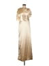 Assorted Brands 100% Polyester Metallic Gold Ivory Cocktail Dress Size 6 (estimated) - photo 1