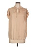 Current Air 100% Polyester Tan Short Sleeve Blouse Size L - photo 1