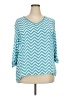 Kiara 100% Polyester Teal 3/4 Sleeve Blouse Size XXL - photo 1