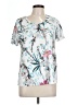Emery Rose Floral Silver Short Sleeve T-Shirt Size L - photo 1