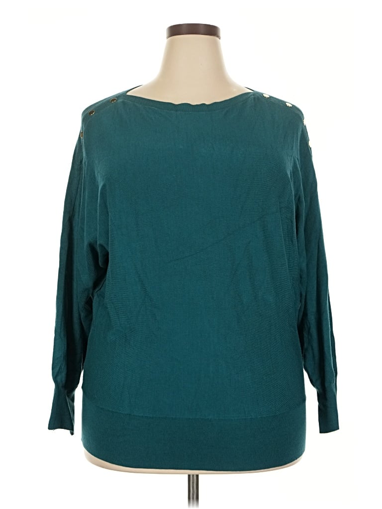 Pre-owned Jm Collection Pullover Sweater In Teal